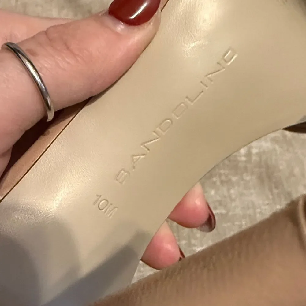 Bandolino Nude Ankle Strap Heels